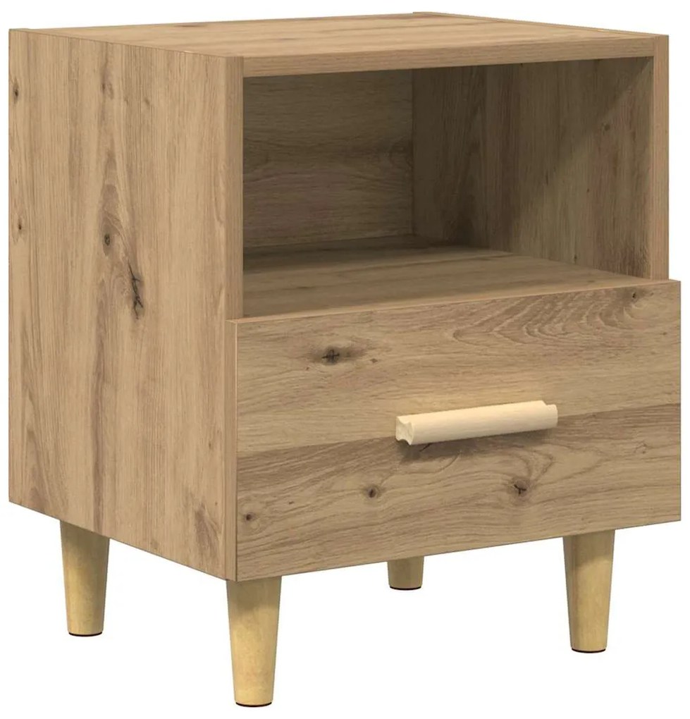 vidaXL Κομοδίνο artisan δρυς 40 x 35 x 47.5 εκ Επεξεργασμένο ξύλο