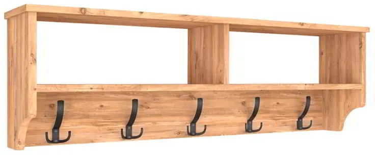 Κρεμάστρα τοίχου Soto Megapap από μελαμίνη χρώμα pine oak 120x22x37εκ.