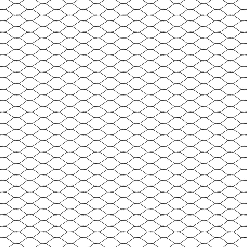 vidaXL Hexagon Φράχτης Γκρι 1x50 μ. Χάλυβας