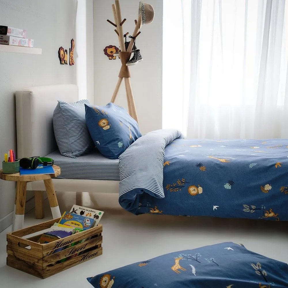 Σεντόνια Παιδικά Max (Σετ 3τμχ) Blue Vesta Home Μονό 170x260cm 100% Cotton