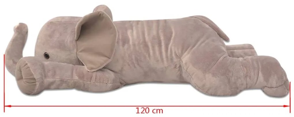 vidaXL Ελέφαντας Μαλακός XXL 120 εκ. Λούτρινος