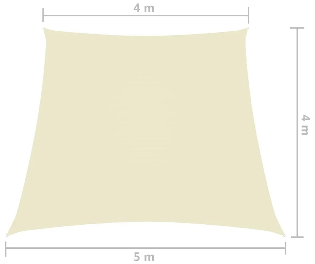 vidaXL Πανί Σκίασης Τραπέζιο Κρεμ 4/5 x 4 μ. από Ύφασμα Oxford