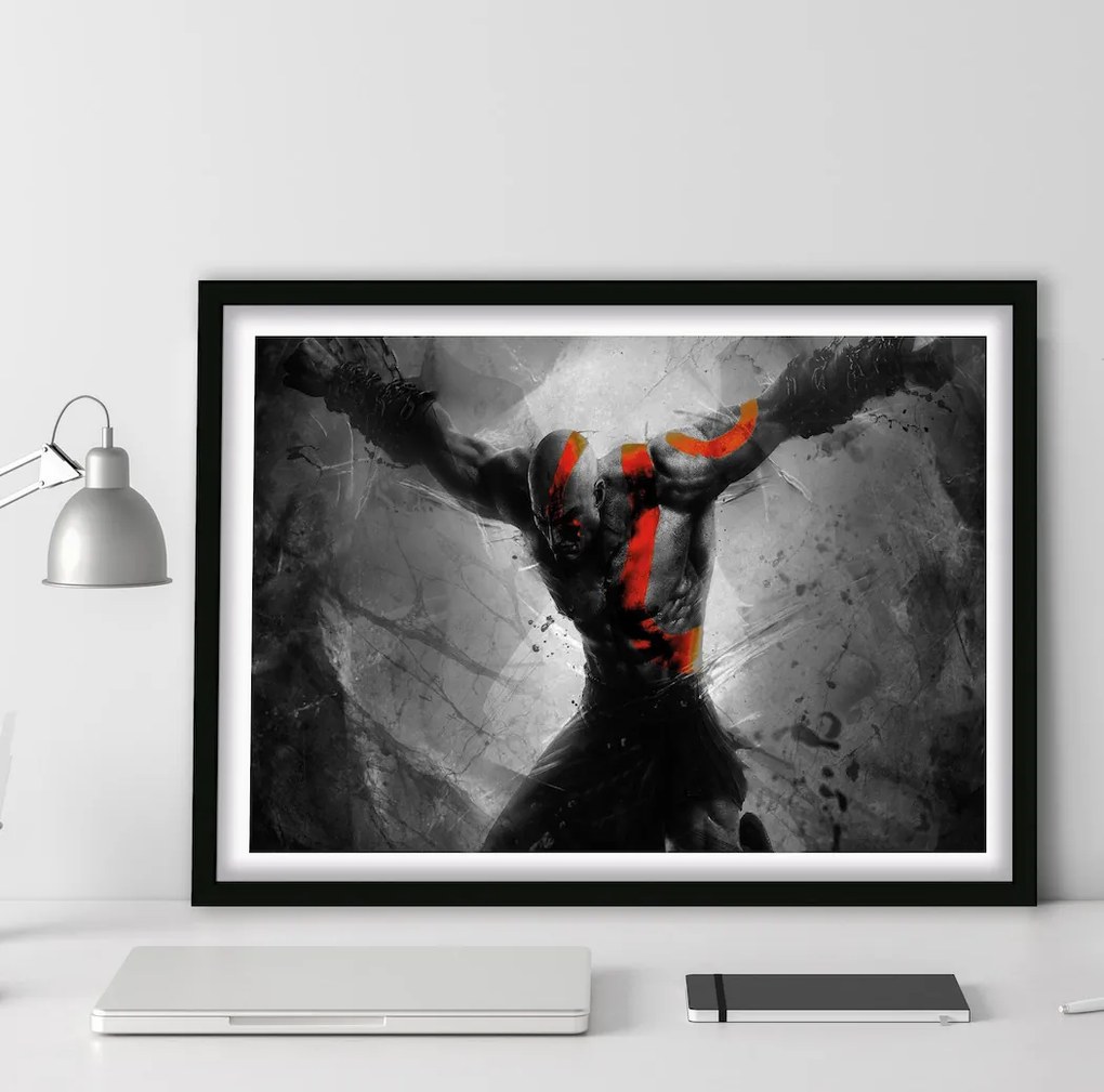 Πόστερ &amp; Κάδρο God Of War Kratos GM029 21x30cm Εκτύπωση Πόστερ (χωρίς κάδρο)