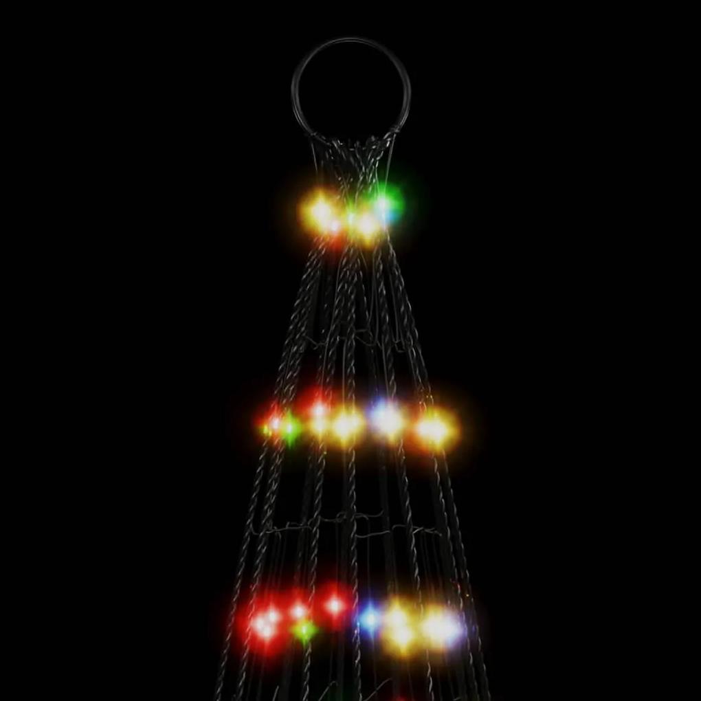 vidaXL Χριστουγεν. Δέντρο για Ιστό Σημαίας 1534 LED Πολύχρωμο 500 εκ.