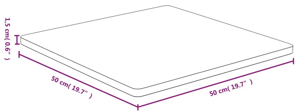 vidaXL Επιφάνεια Τραπεζιού 50x50x1,5 εκ. από Μπαμπού