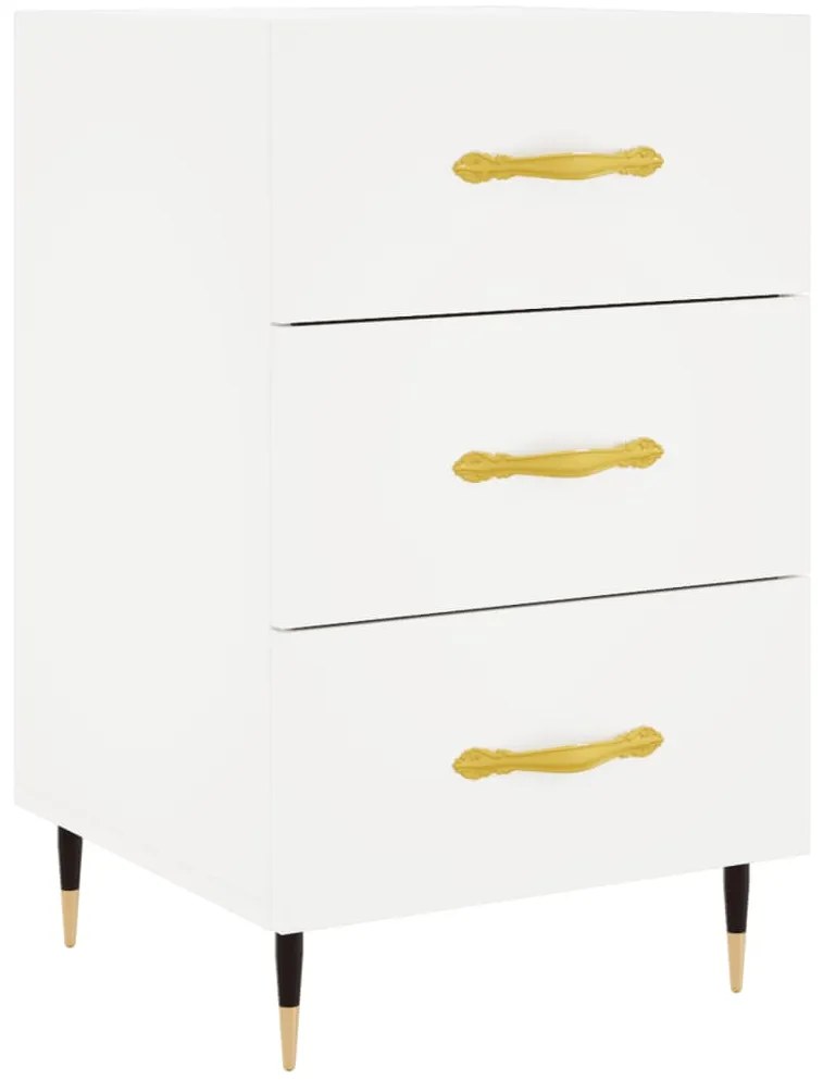 vidaXL Κομοδίνο Λευκό 40 x 40 x 66 εκ. από Επεξεργασμένο Ξύλο