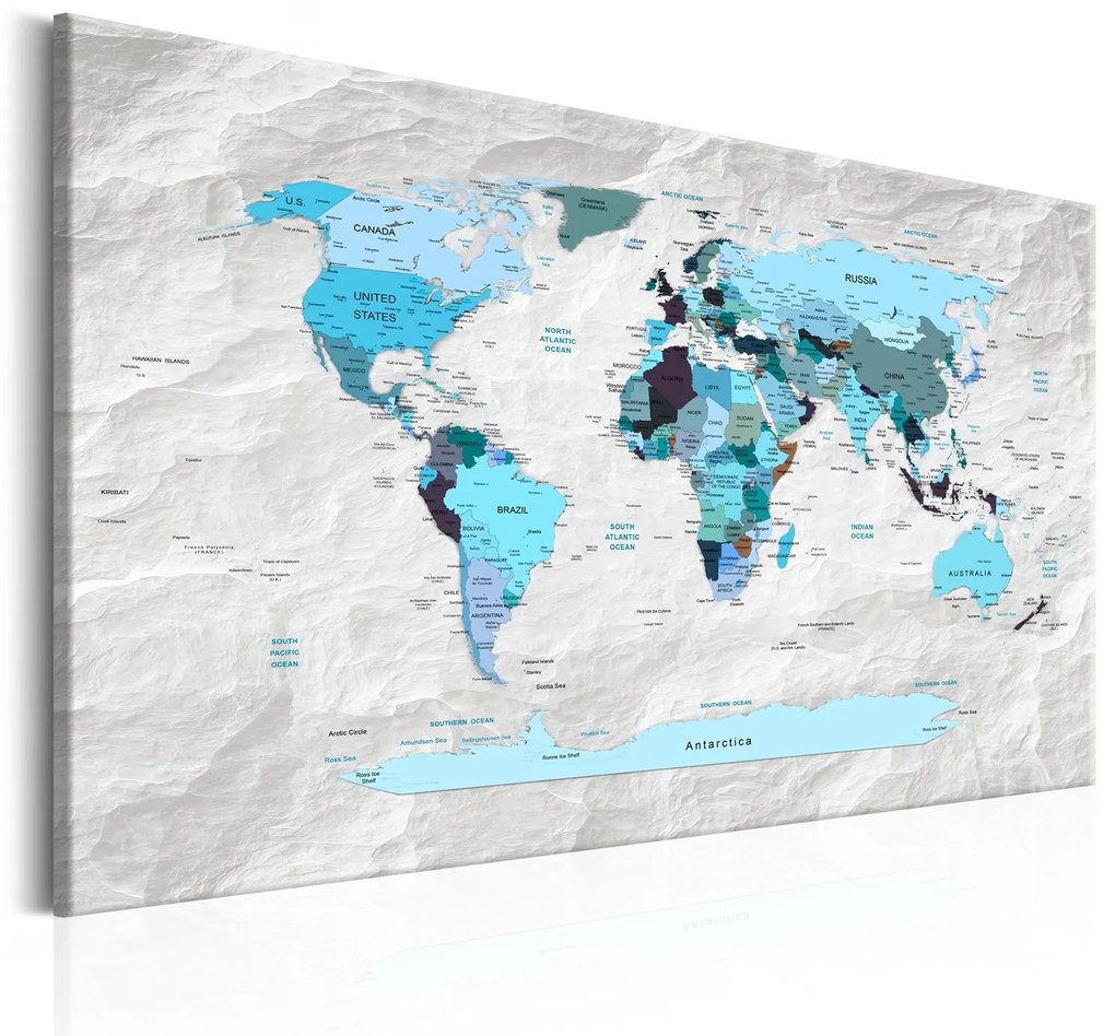 Πίνακας - World Map: Blue Pilgrimages 90x60