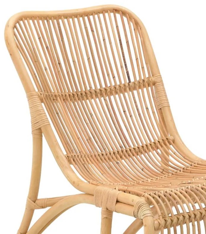 Σεζλονγκ Restiny Inart φυσικό rattan 65x85x84εκ 65x84x85 εκ.