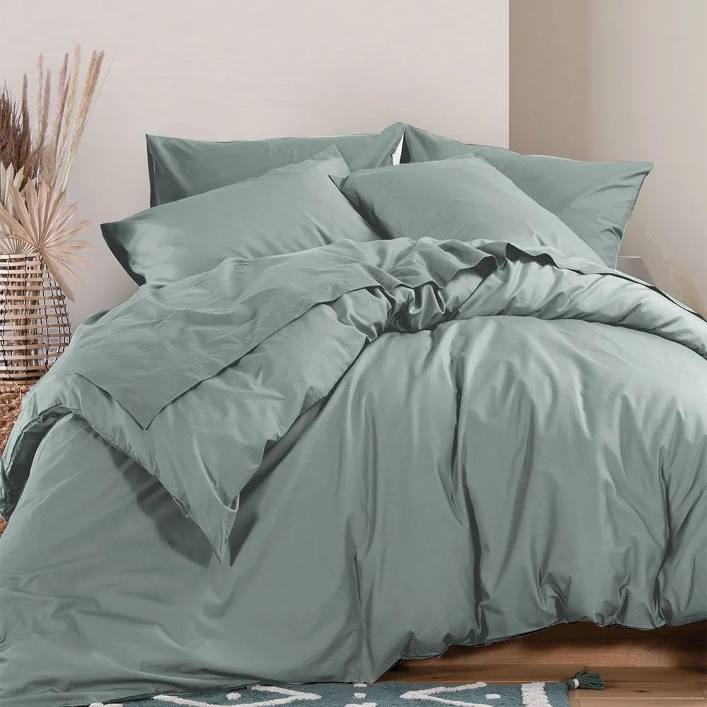 Παπλωματοθήκη Basic-22 Mint Nef-Nef Homeware Υπέρδιπλo 230x240cm 100% Βαμβάκι