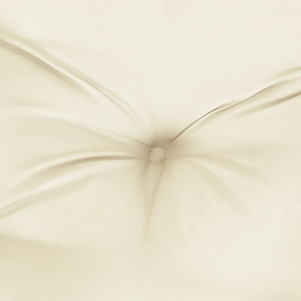 Μαξιλάρι Πάγκου Κήπου Κρεμ Λευκό 180x50x7 εκ. Ύφασμα Oxford - Λευκό