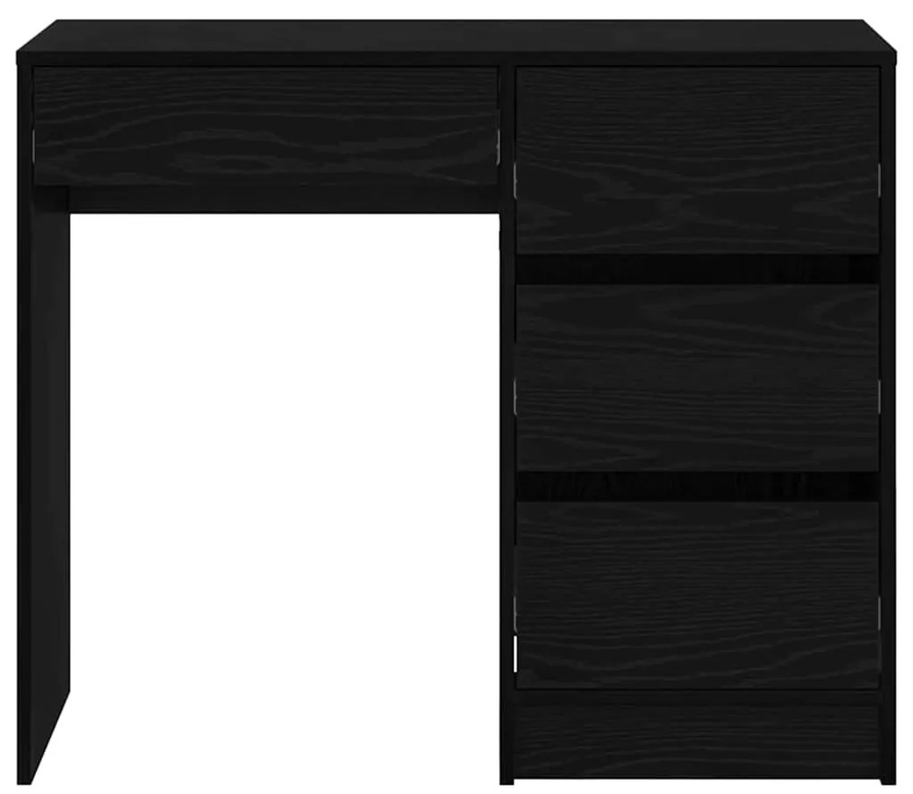 vidaXL Γραφείο με ράφι Μαύρη δρυς 90 x 37.5 x 75 εκ Επεξεργασμένο ξύλο