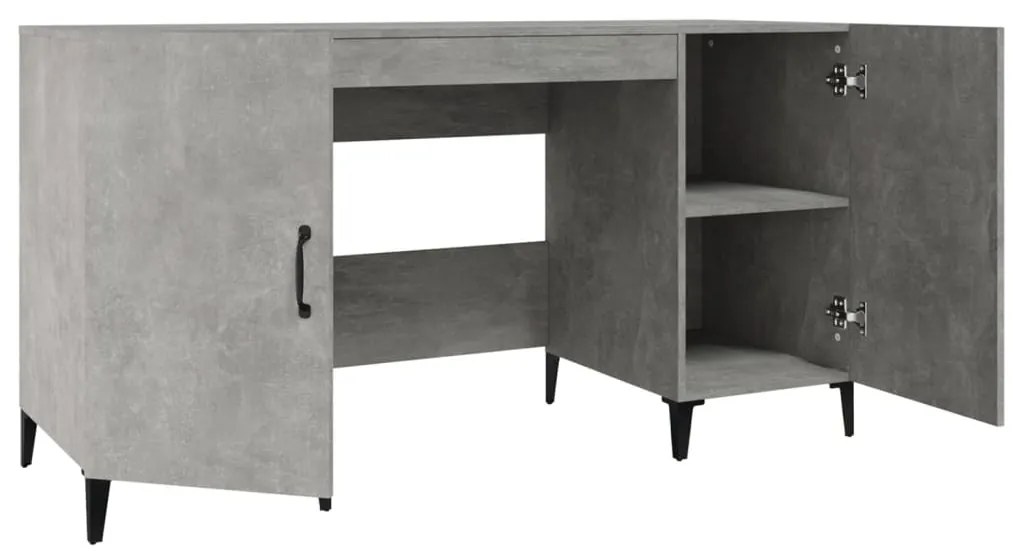vidaXL Γραφείο Γκρι Σκυροδέματος 140x50x75 εκ. Επεξεργασμένο Ξύλο
