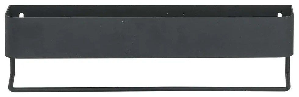 Ραφιέρα-Πετσετοκρεμάστρα L350xW80xH100mm Μέταλλο Μαύρο Sealskin Brix Black 362473419