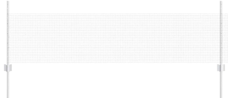 vidaXL Τεντώτο με στήριγμα Ασημί 0,5 x 25 μ. Ατσάλι