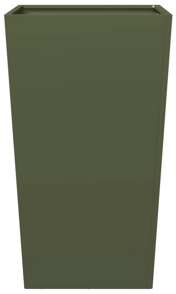 vidaXL Ζαρντινιέρα Κήπου Λαδί 45x45x75 εκ. από Ατσάλι