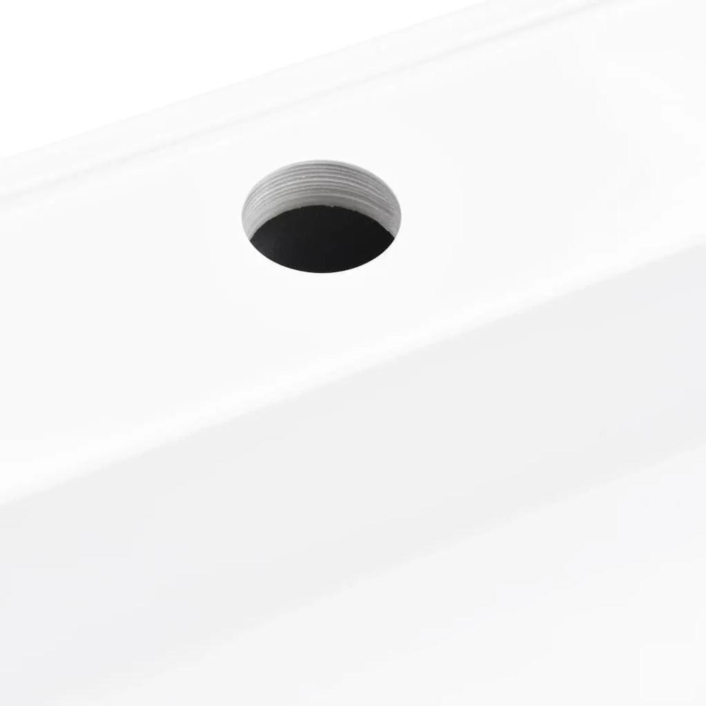 Νιπτήρας Λευκός 50x50x12,3 εκ. Συνθετικός από Τεχνητό Μάρμαρο - Λευκό