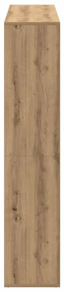 vidaXL Βιβλιοθήκη Αρτισιανή Δρυς 137,5x29x137,5 εκ. Επεξεργασμένο Ξύλο