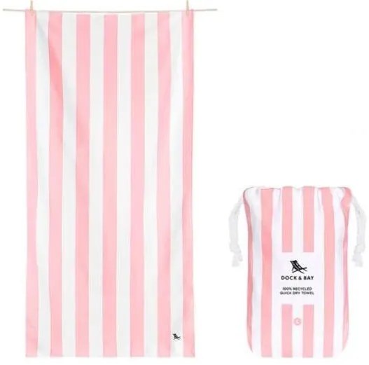 Dock And Bay Πετσέτα Θαλάσσης Μικροινών XL 200x90εκ Quickdry Cabana - Malibu Pink 5060668833445