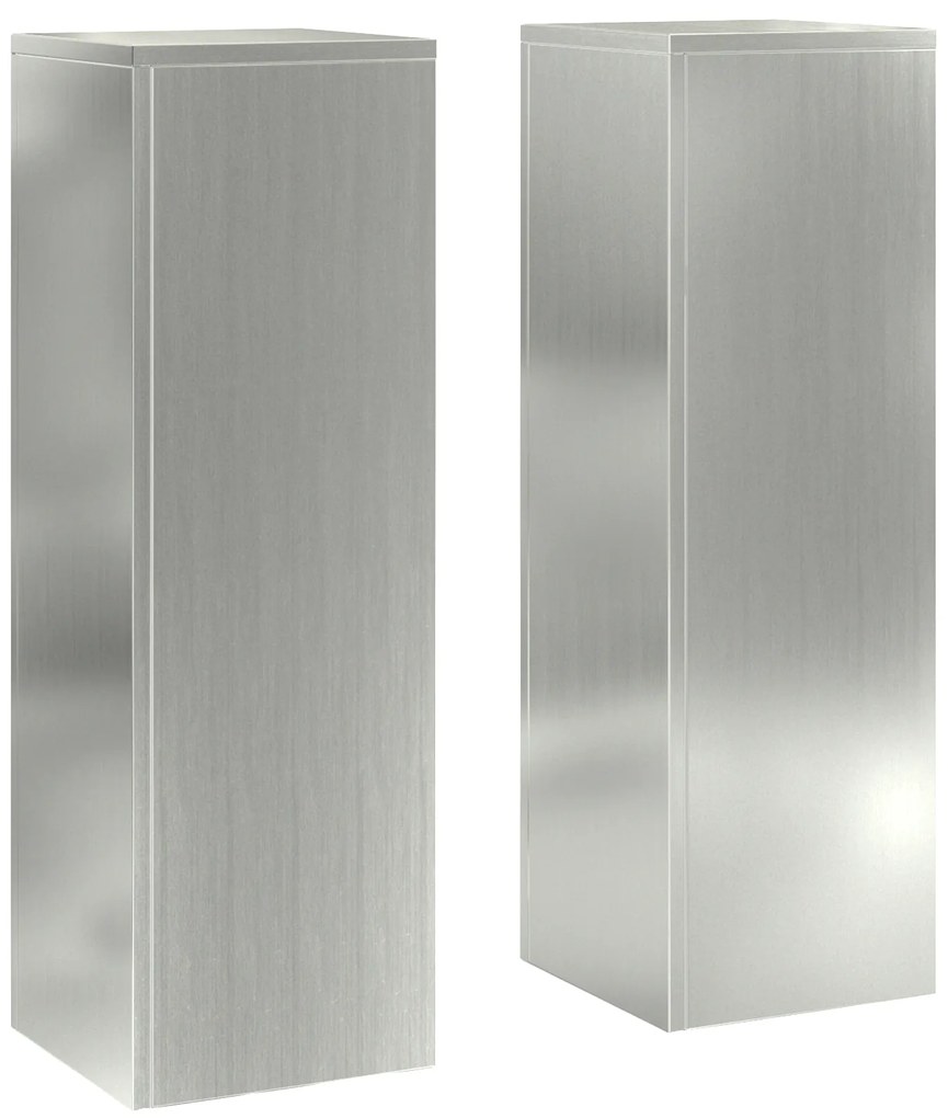 vidaXL Υπαίθρια Σταντ Φυτών Πυλώνας 2 τμχ 24x24x75 εκ Γαλβανισμένο Ατσάλι