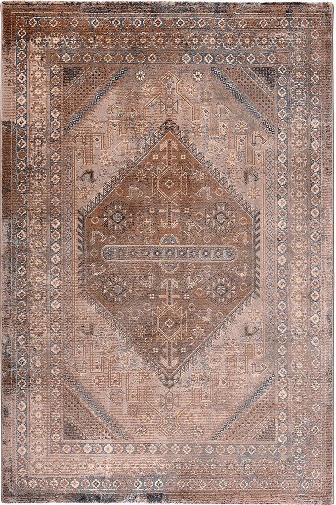Χαλί Damier 11019 G01 Grey-Beige Βιοκαρπέτ 80X220cm