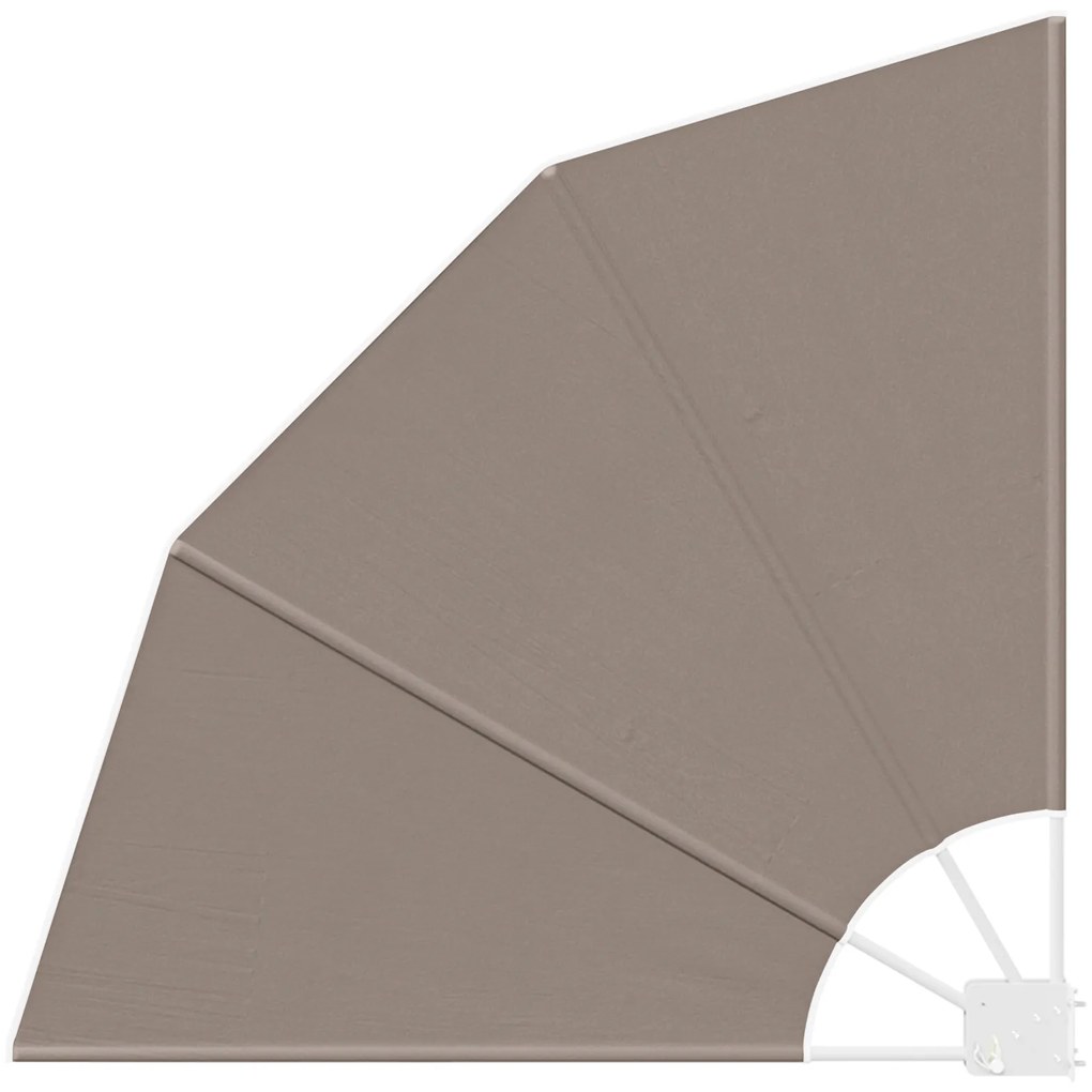 vidaXL Αδιάφανο σκίαστρο μπαλκονιού Taupe 115 x 115 εκ ύφασμα