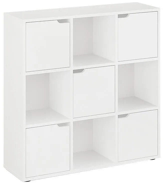 Βιβλιοθήκη Bookel σε λευκή απόχρωση 88.5x27.5x89.3εκ 88.5x27.5x89.3 εκ.