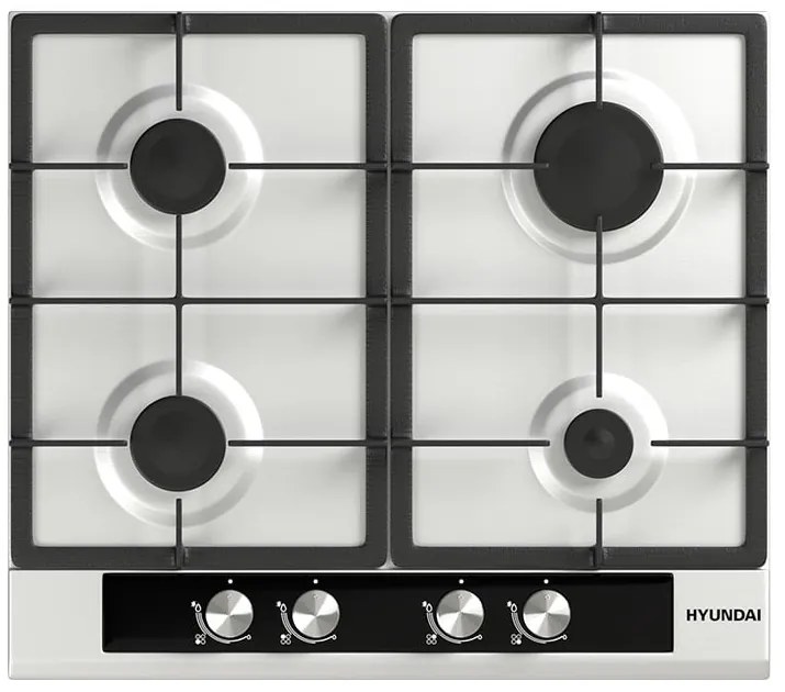 Hyundai HBIG20-60X Εστίες αερίου με πλάτος 60cm και 4 ζώνες μαγειρέματος , Inox
