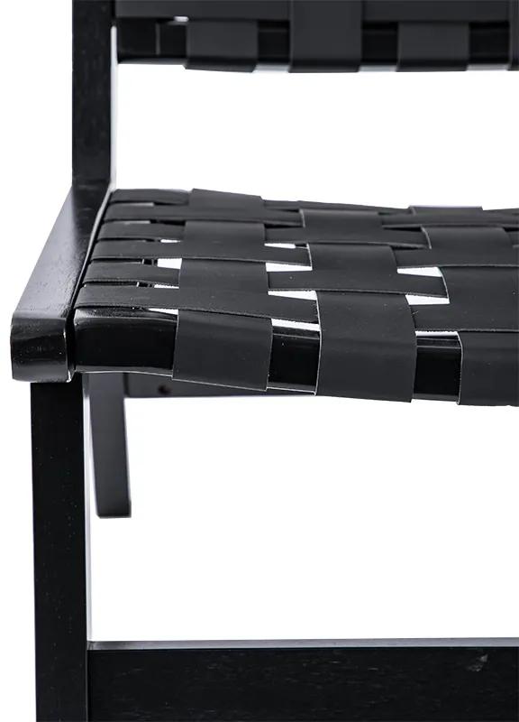 Καρέκλα Cypress pakoworld pu μαύρο - Ξύλο - 236-000005