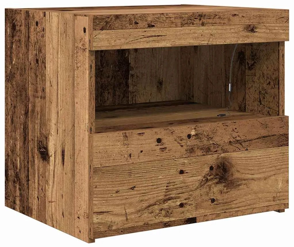 vidaXL Κομοδίνο Παλαιό ξύλο 50 x 40 x 45 cm Επεξεργασμένο ξύλο