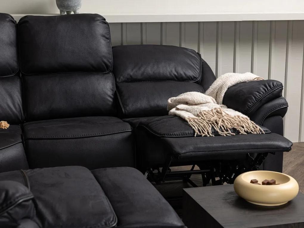 Ρυθμιζόμενος γωνιακός καναπές Dallas 4201, 103x338x338cm, Μαύρο, Ταπισερί | Epipla1.gr