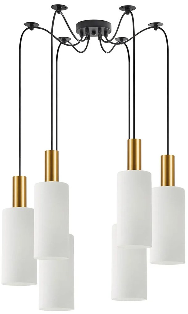 Φωτιστικό Οροφής Πολύφωτο Homelighting 77-8653 Gold/White
