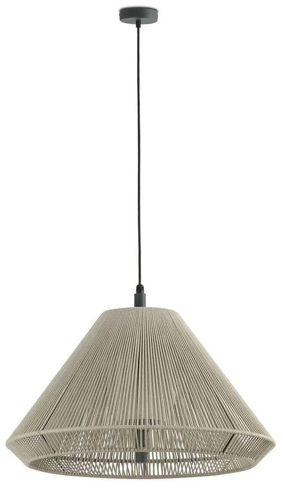 Φωτιστικό Οροφής Saigon Cone 71579C-09 Φ66,5x38cm 1xE27 15W Beige-Dark Grey Faro Barcelona