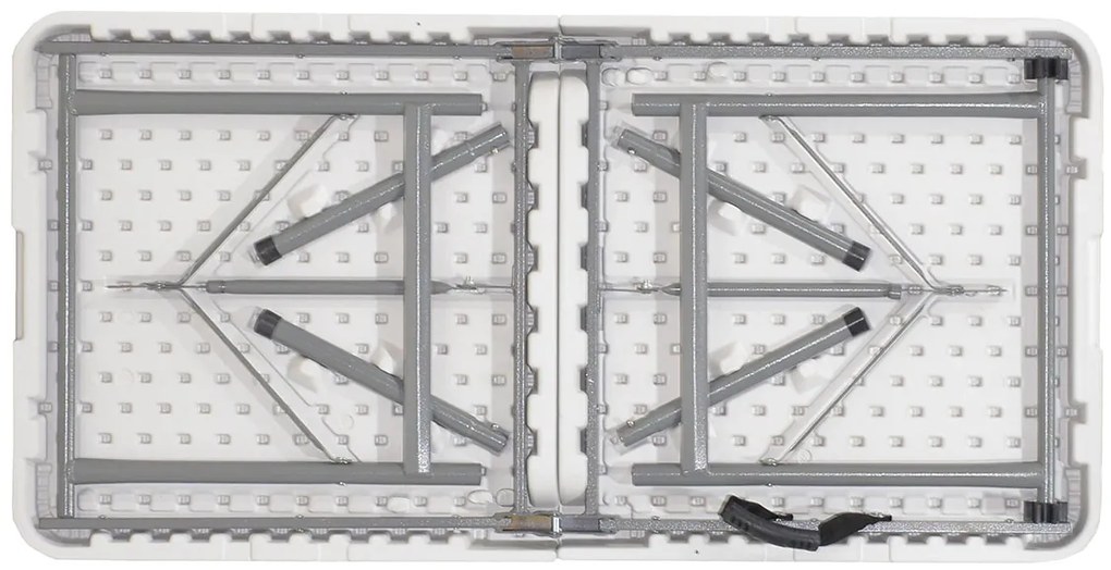 Τραπέζι catering Rodeo pakoworld πτυσσόμενο-βαλίτσα λευκό 122x60x74εκ - 142-000004