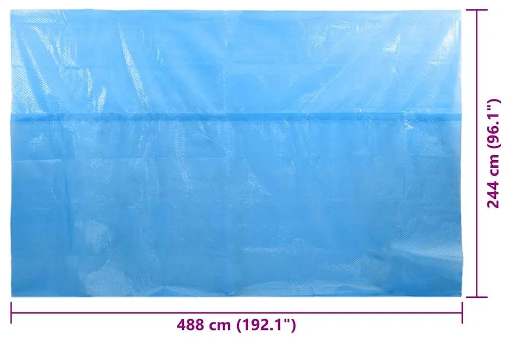 vidaXL Κάλυμμα Πισίνας Μπλε 488 x 244 εκ. από Πολυαιθυλένιο