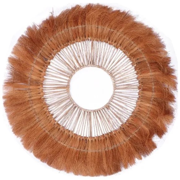 Διακοσμητικό τοίχου Ramine Inart μπανάνα ξύλο Φ70x10εκ 337-000012-337-000012-Καφέ 337-000012