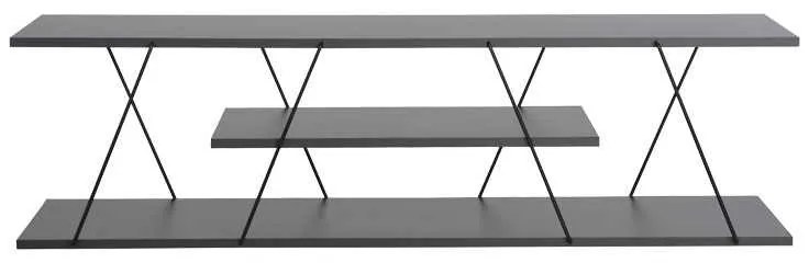 Έπιπλο τηλεόρασης Tars pakoworld ανθρακί-μαύρο 120x30x33εκ
