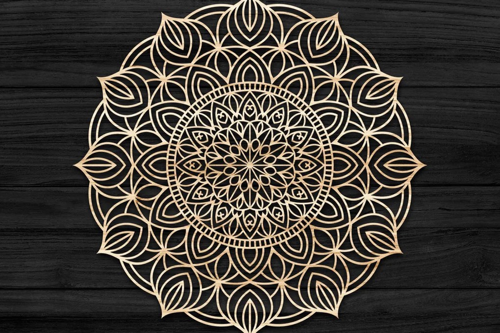 Intra απο ξύλο plywood 3mm-4mm πάχος Τρισδιάστατη , Mandala Δίασταση 30x30 cm INTRAFABR-73704329