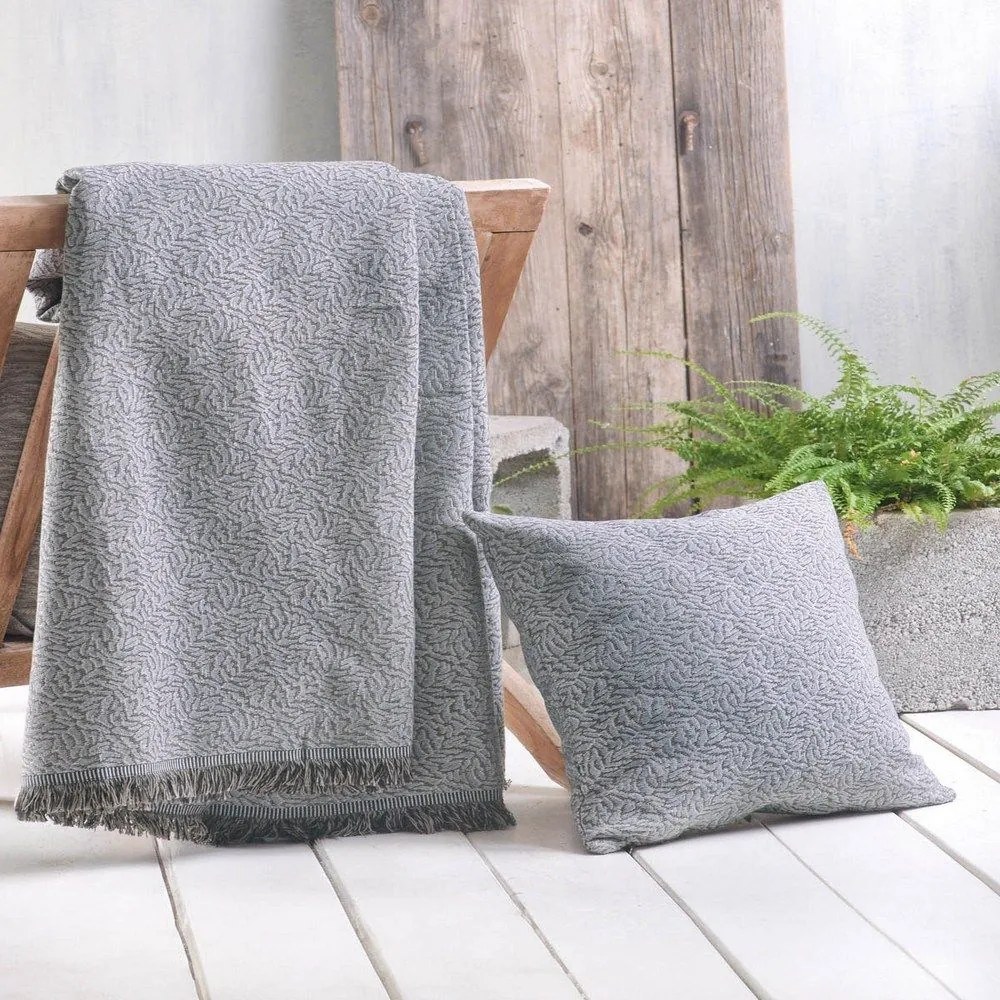Ριχτάρι Tessy Dark Grey Ρυθμός Πολυθρόνα 160x180cm Cotton-Polyester