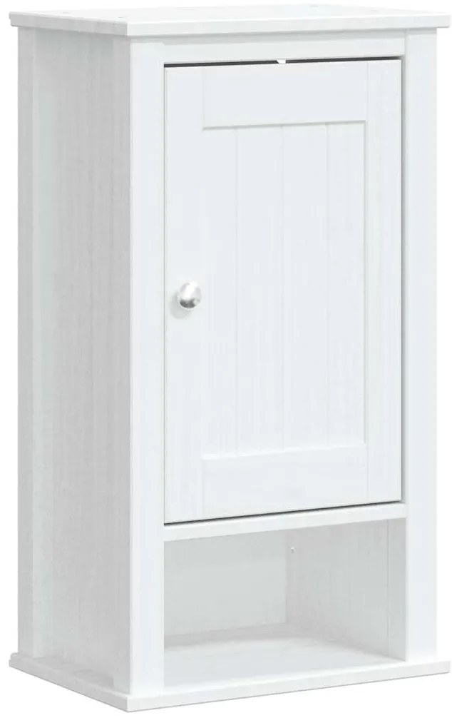 vidaXL Ντουλάπι Μπάνιου Επιτοίχιο BERG Λευκό 40x27x71,5 εκ Μασίφ Πεύκο