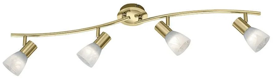 Φωτιστικό Οροφής-Σποτ Led Levisto 4x400Lm 88x19x11cm Brass Mat 871010408 Trio Lighting Metal, Glass
