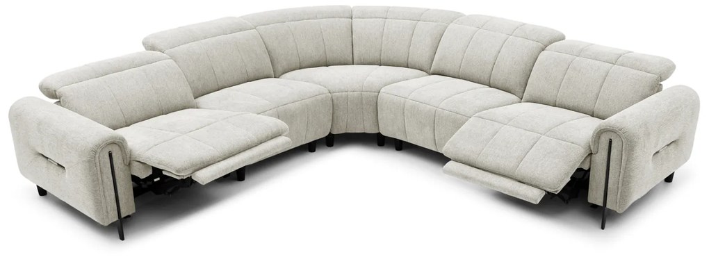 ΓΩΝΙΑΚΟΣ ΚΑΝΑΠΕΣ ΜΕ RECLINE ORACLE HM3290.02 ΜΠΕΖ ΥΦΑΣΜΑ 260x260x90(κάθισμα)x94Υεκ.