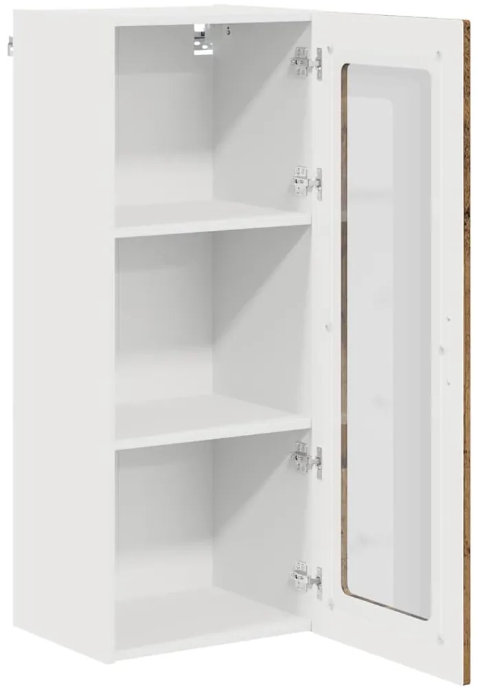 vidaXL Κρεμαστό ντουλάπι κουζίνας με ράφι Παλιό Ξύλο 40 x 31 x 100 εκ.