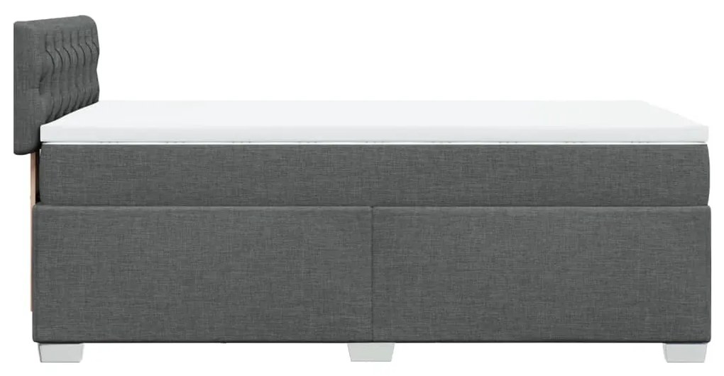 ΚΡΕΒΑΤΙ BOXSPRING ΜΕ ΣΤΡΩΜΑ ΣΚΟΥΡΟ ΓΚΡΙ 100X200 ΕΚ. ΥΦΑΣΜΑΤΙΝΟ 3285807