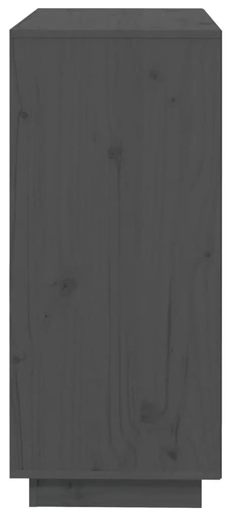Ντουλάπι Γκρι 74 x 35 x 80 εκ. από Μασίφ Ξύλο Πεύκου - Γκρι