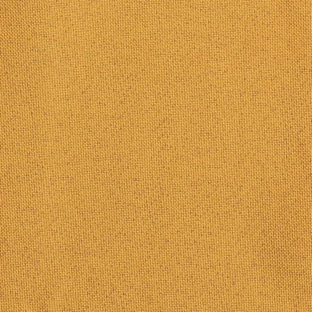 vidaXL Κουρτίνες Συσκότ. με Τρουκς/Όψη Λινού 2 τεμ Κίτρινες 140x225 εκ