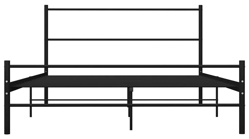 vidaXL Πλαίσιο Κρεβατιού Μαύρο 140 x 200 εκ. Μεταλλικό