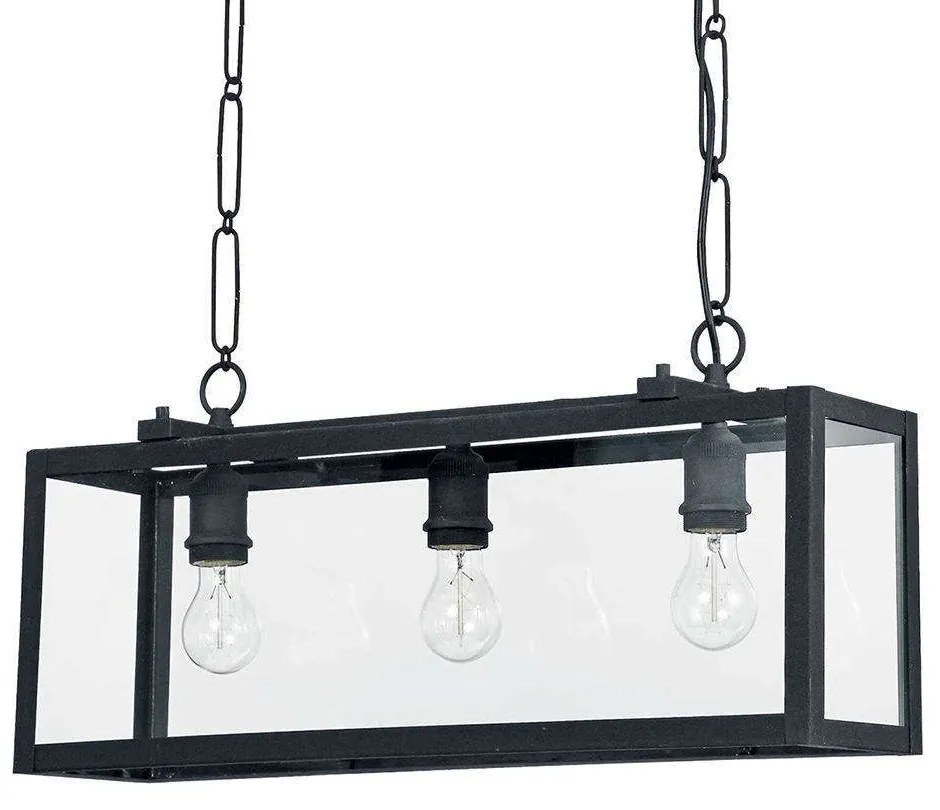 Φωτιστικό Οροφής-Ράγα Igor 092881 65x43/134x17cm 3xE27 60W Black Ideal Lux