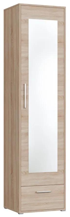 Ντουλάπα Murrieta G100, Sonoma οξιά, 193x48x40cm, Πόρτες ντουλάπας: Με μεντεσέδες
