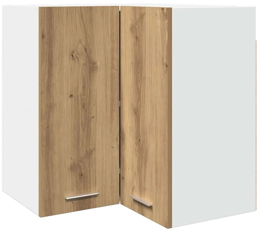 vidaXL κρεμαστό γωνιακό ντουλάπι Lyon Artisan Oak 57x57x60 εκ.