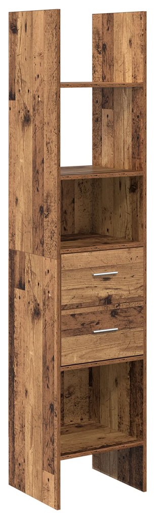vidaXL Βιβλιοθήκη Παλαιό ξύλο 40 x 35 x 180 εκ. Επεξεργασμένο ξύλο